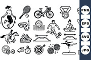 Active Sports Icon Vector Set, an Illustration by designvectx (Thumbnail 1 of 3)