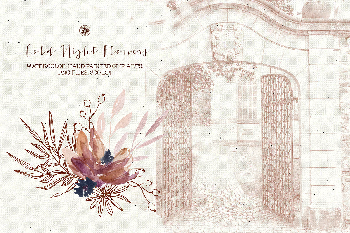 Cold Night Flowers, a Decorative Illustration by Webvilla Studio (Photo 2 of 6)