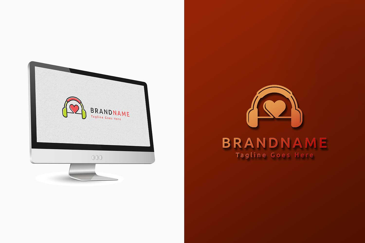 Music Love Logo Template, a Branding & Logo Template by C_Monica (Photo 2 of 3)