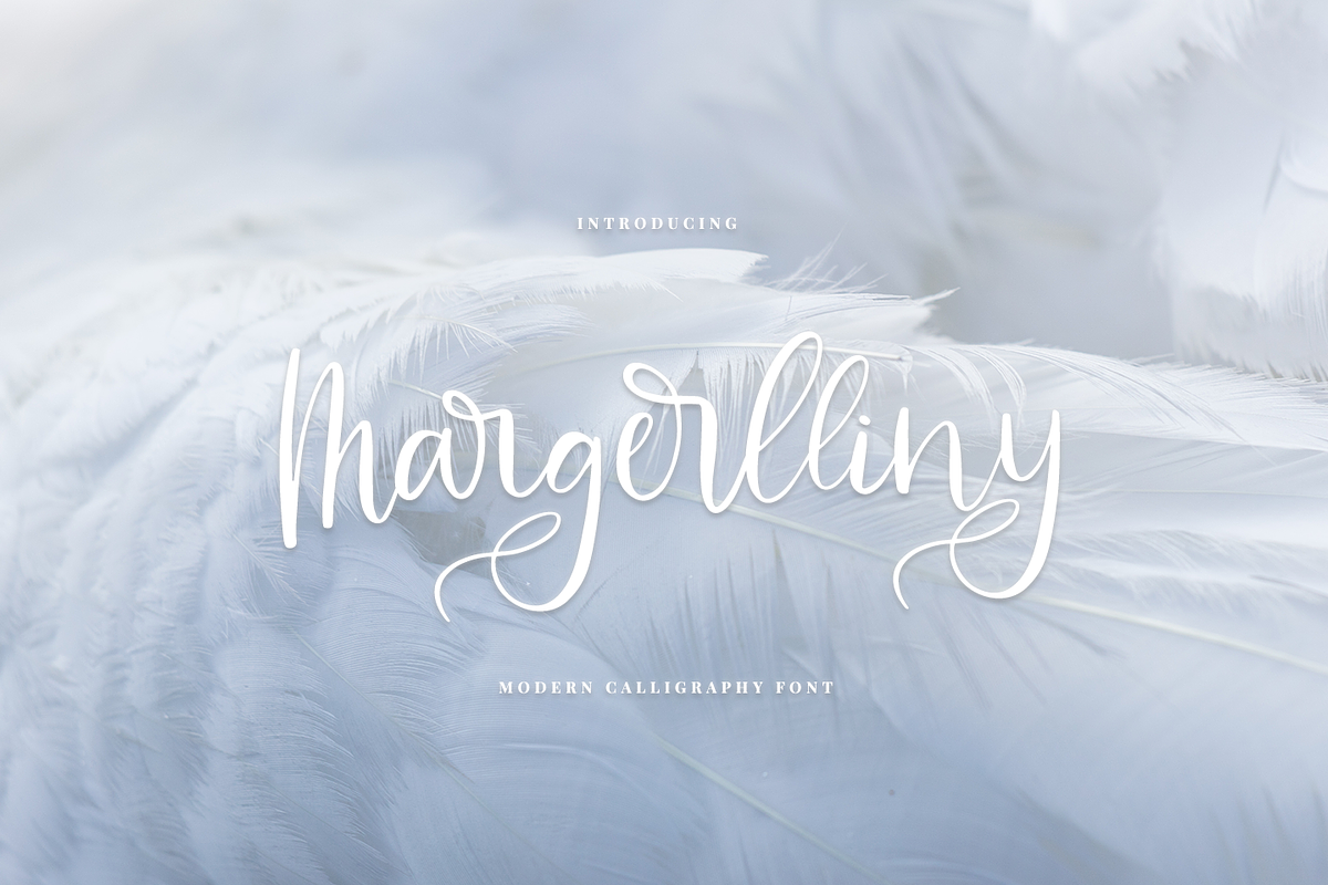 Margerlliny-Modern calligraphy font, a Script Font by Quothron (Photo 1 of 6)
