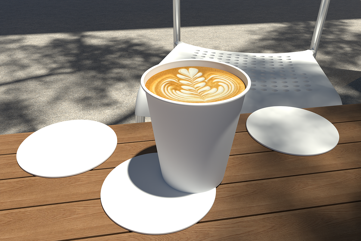 Cup Coaster Mockup, a Cups & Container Mockup by Bartama Graphic (Photo 5 of 5)