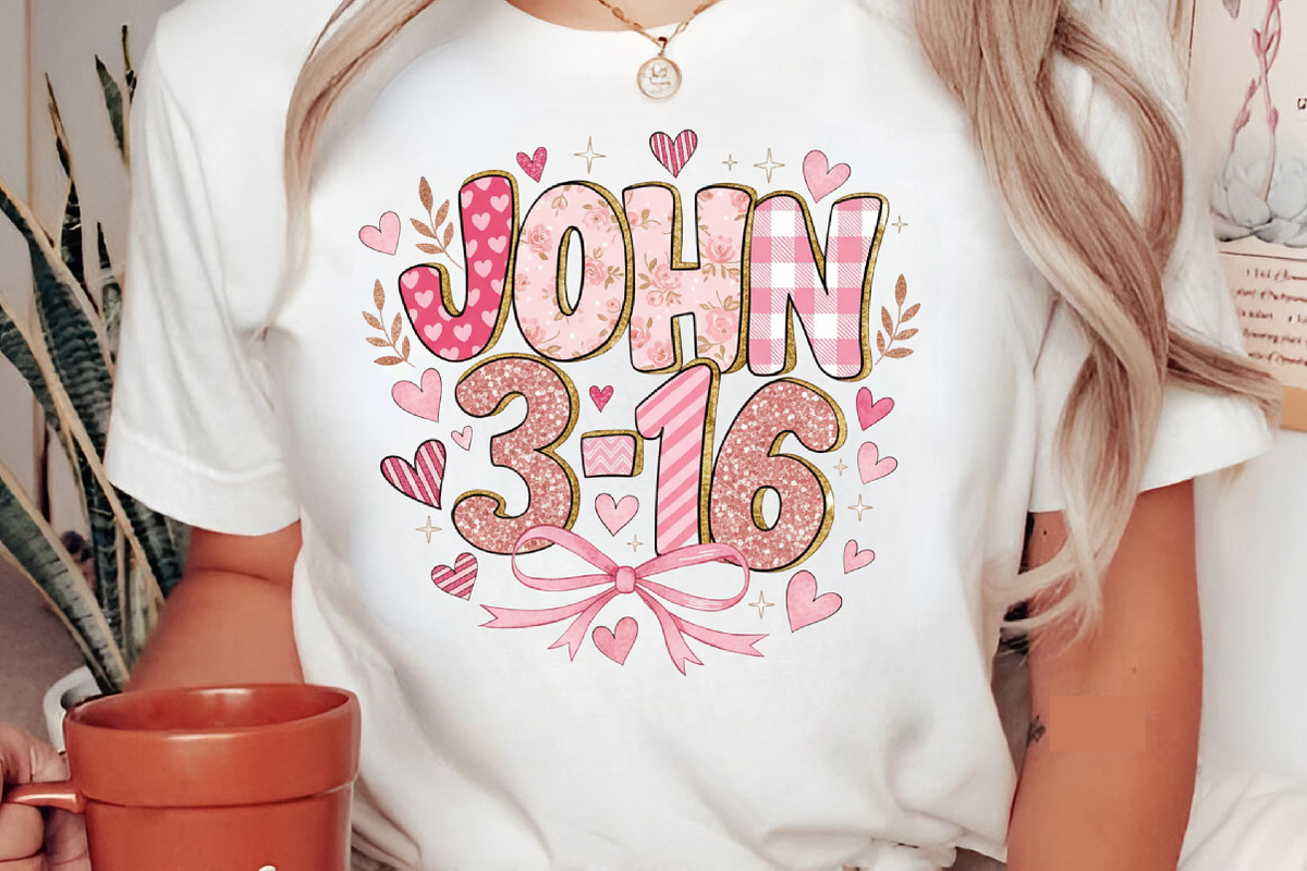 John 3.16 Png, Coquette Hearts Png, an Illustration by Designking (Photo 6 of 6)