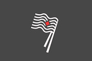 Noodle Ramen Flag creative logo, a Branding & Logo Template by Vinsvectory (Thumbnail 2 of 3)