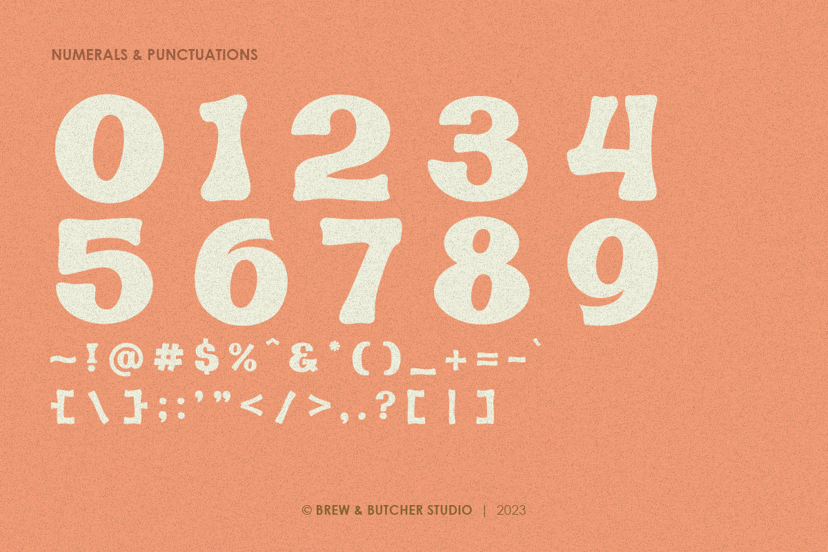 Broeny | Display Typeface, a Sans Serif Font by Brew & Butcher Studio (Photo 3 of 8)