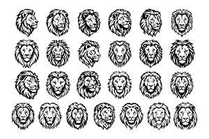 50 Lion Procreate Stamps Brushes