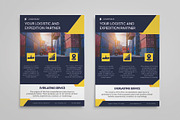 Sale Logistic flyer design template, a Flyer Template by Workhu (Thumbnail 1 of 3)
