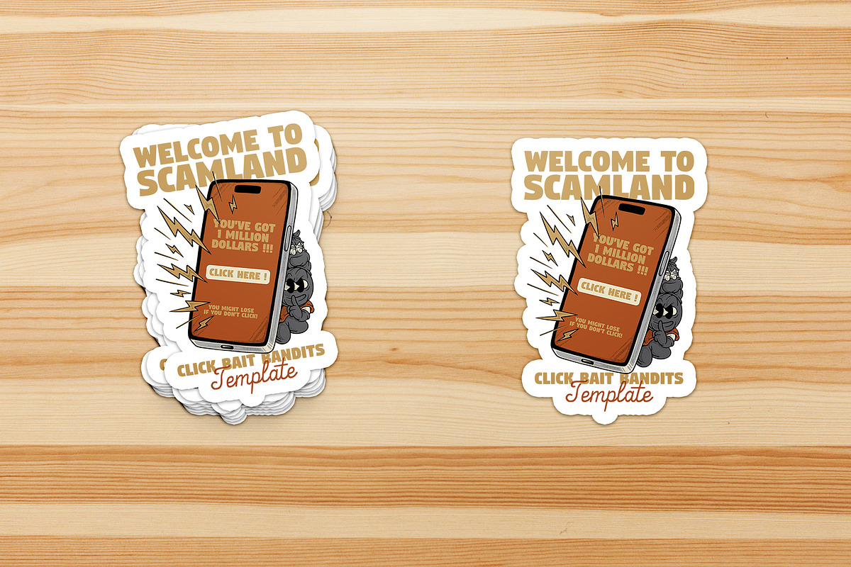 two thieves hiding behind smartphone, a Branding & Logo Template by Judsart (Photo 3 of 3)