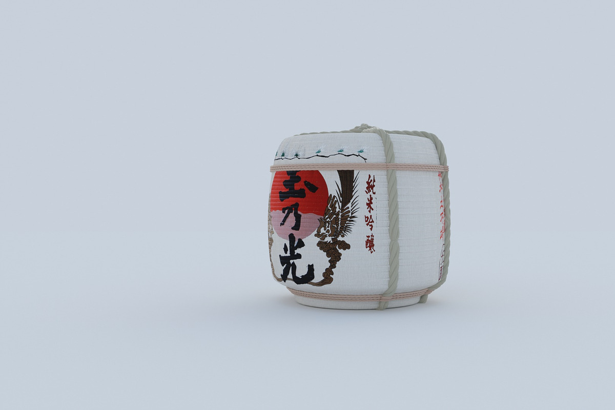 Japanese Sake Barrels, a Food & Drink 3D Model by 3DTreatment (Photo 10 of 24)