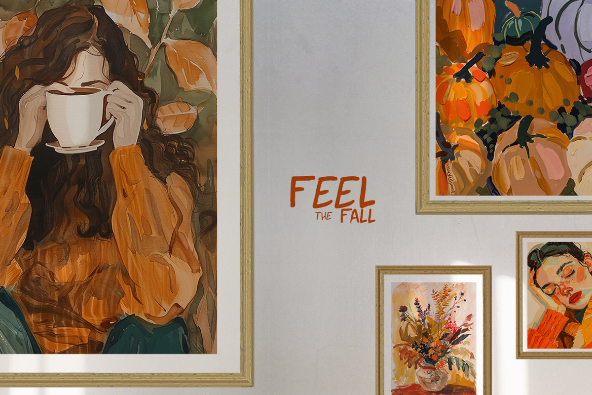 SALE Feel the autumn Doodles Print, a Background Graphic by 60secondsArt (Photo 7 of 9)