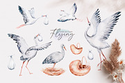 Storks and wild flowers collection, an Animal Illustration by Peace ART (Thumbnail 11 of 15)