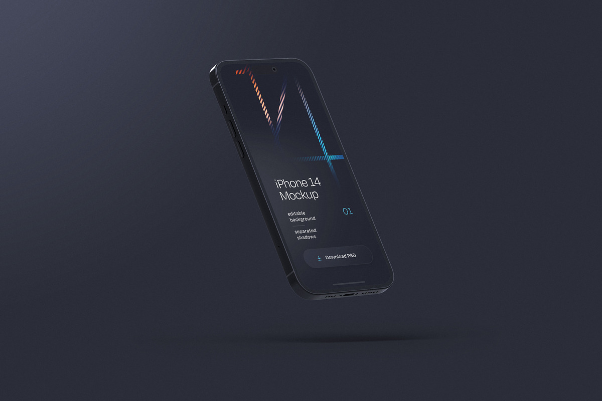 Dark iPhone 14 Pro Mockup Set, an iPhone Mockup by Deeplab (Photo 7 of 15)