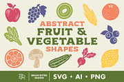 Abstract Fruit & Vegetable Shapes, an Object Graphic by Brian Ritter Design (Thumbnail 1 of 5)