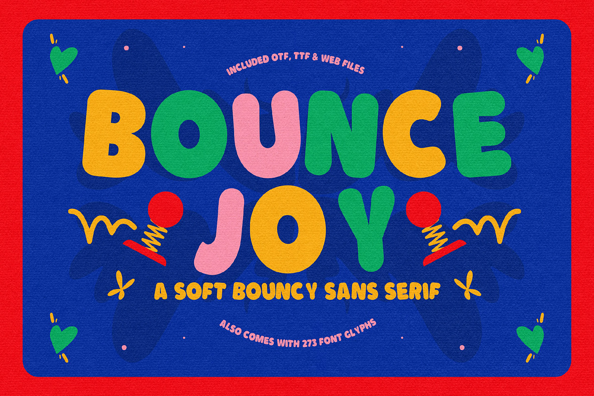 Bouncejoy, a Sans Serif Font by graphicook (Photo 1 of 10)