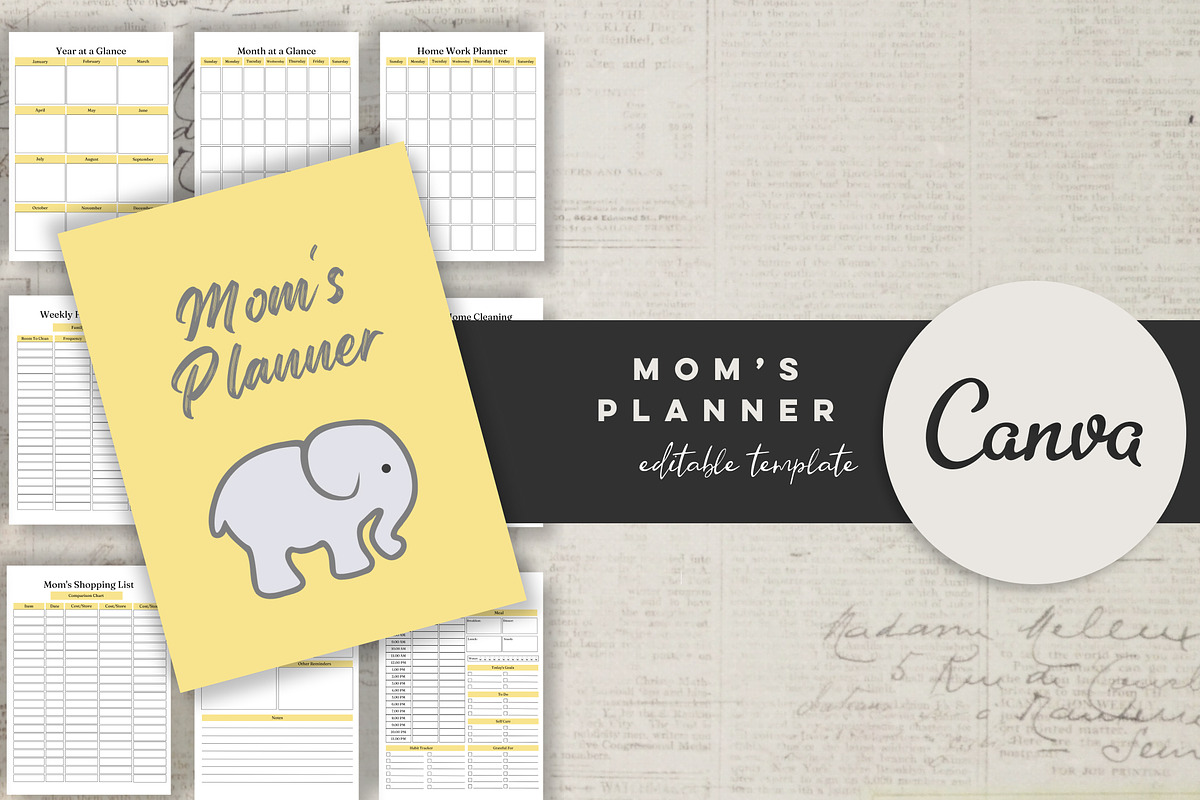Printable Mom’s Planner, a Stationery Template by Design House (Photo 1 of 8)