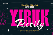 Yibuk Recity–Bold Condensed & Script, a Serif Font by MaikoHatta (Thumbnail 1 of 9)