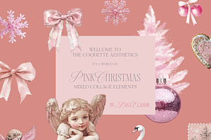 PINK CHRISTMAS COQUETTE COLLAGE