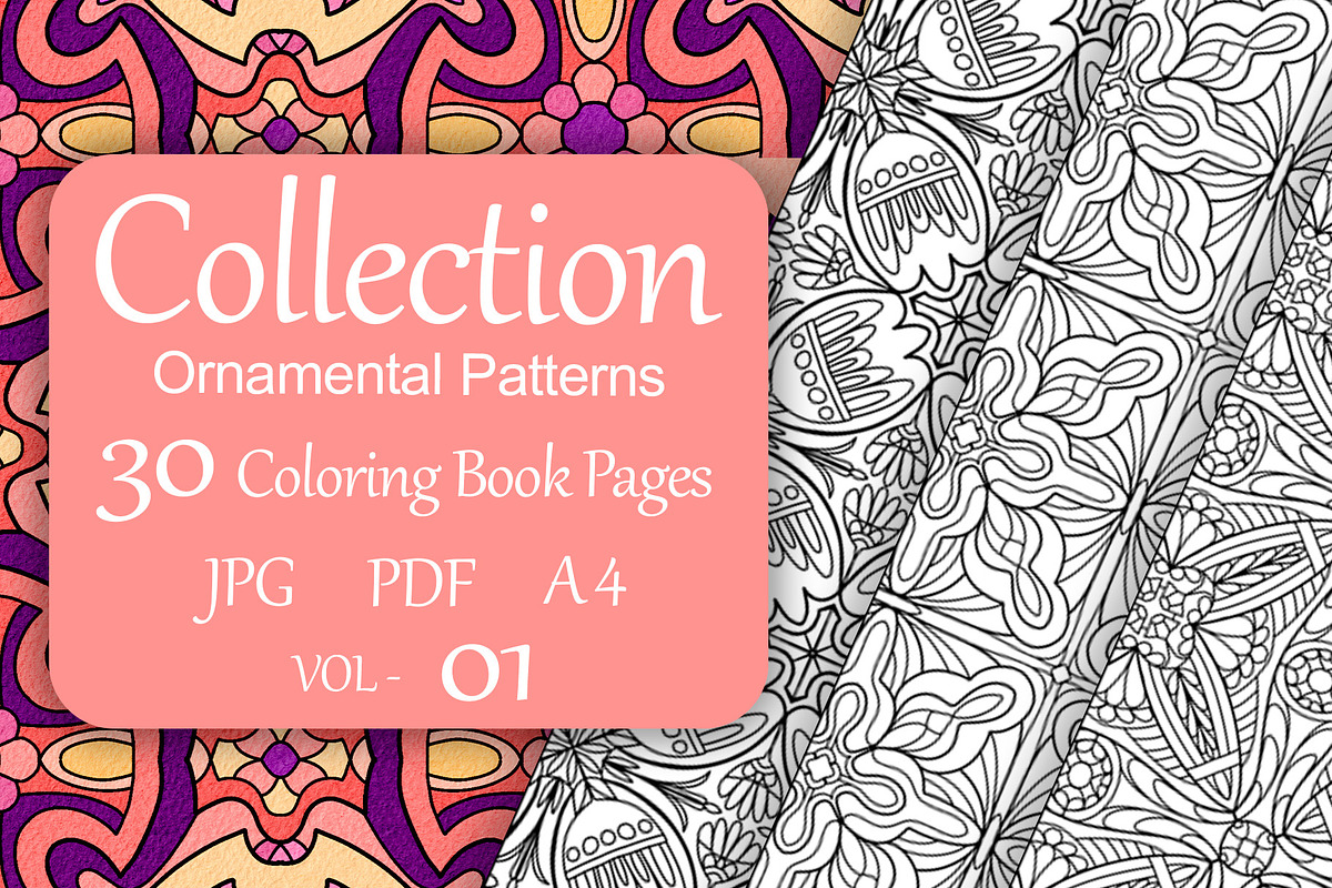 Patterns for coloring PDF,JPG vol-01, a Brochure Template by dnapslvsk (Photo 1 of 6)