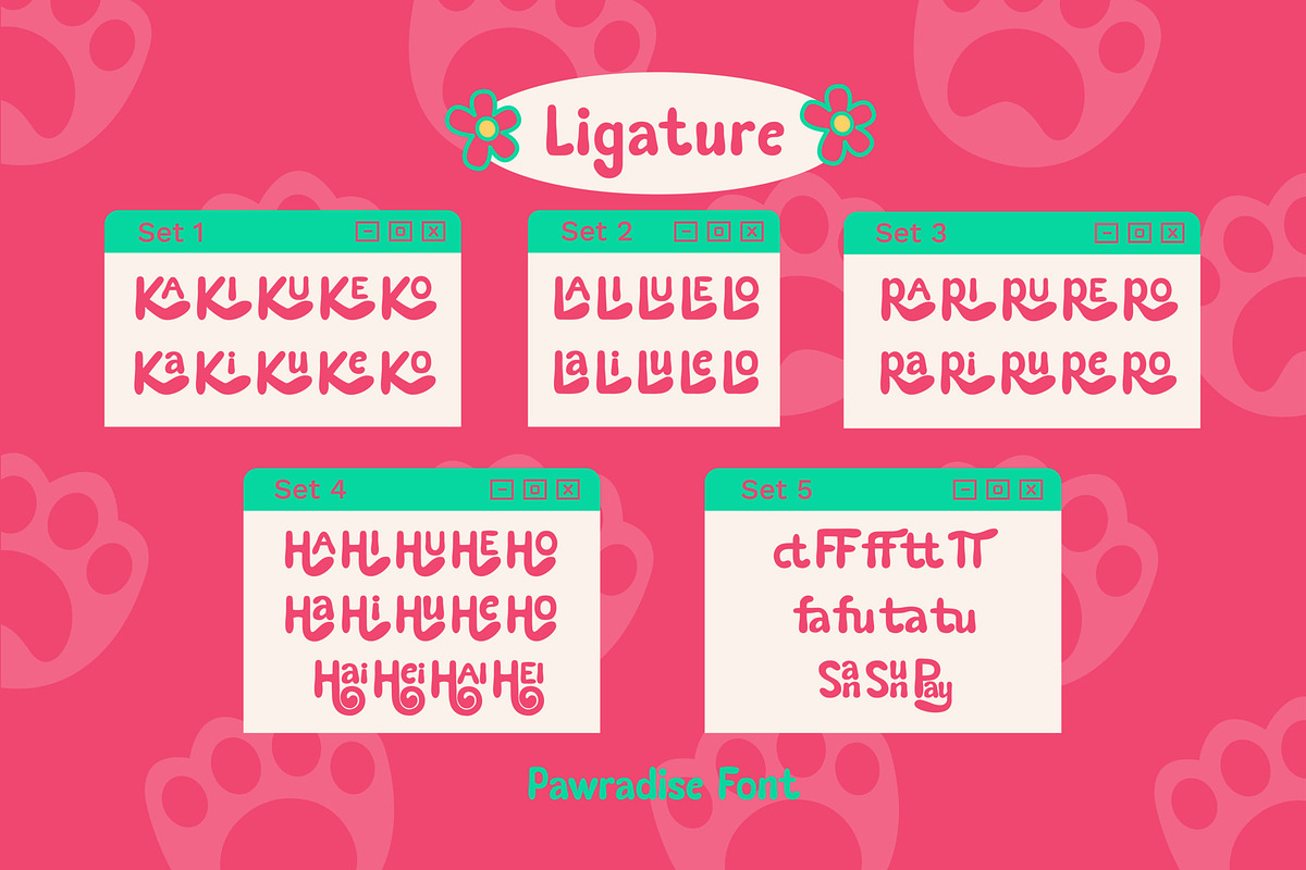 Pawradise Bubbly Display Typeface, a Handwritten Font by Casloop Studio (Photo 15 of 15)