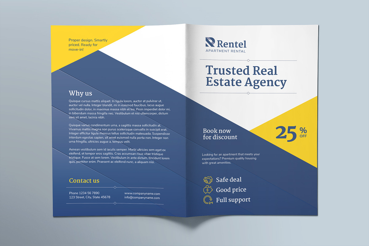 Apartment Rental Brochure Bifold, a Brochure Template by TemplatesNow!