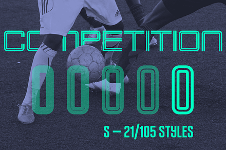 Competition S (subfamily), a Sans Serif Font by Sportsfonts