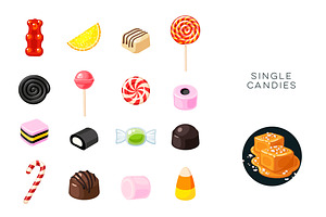 Candies Vector Set