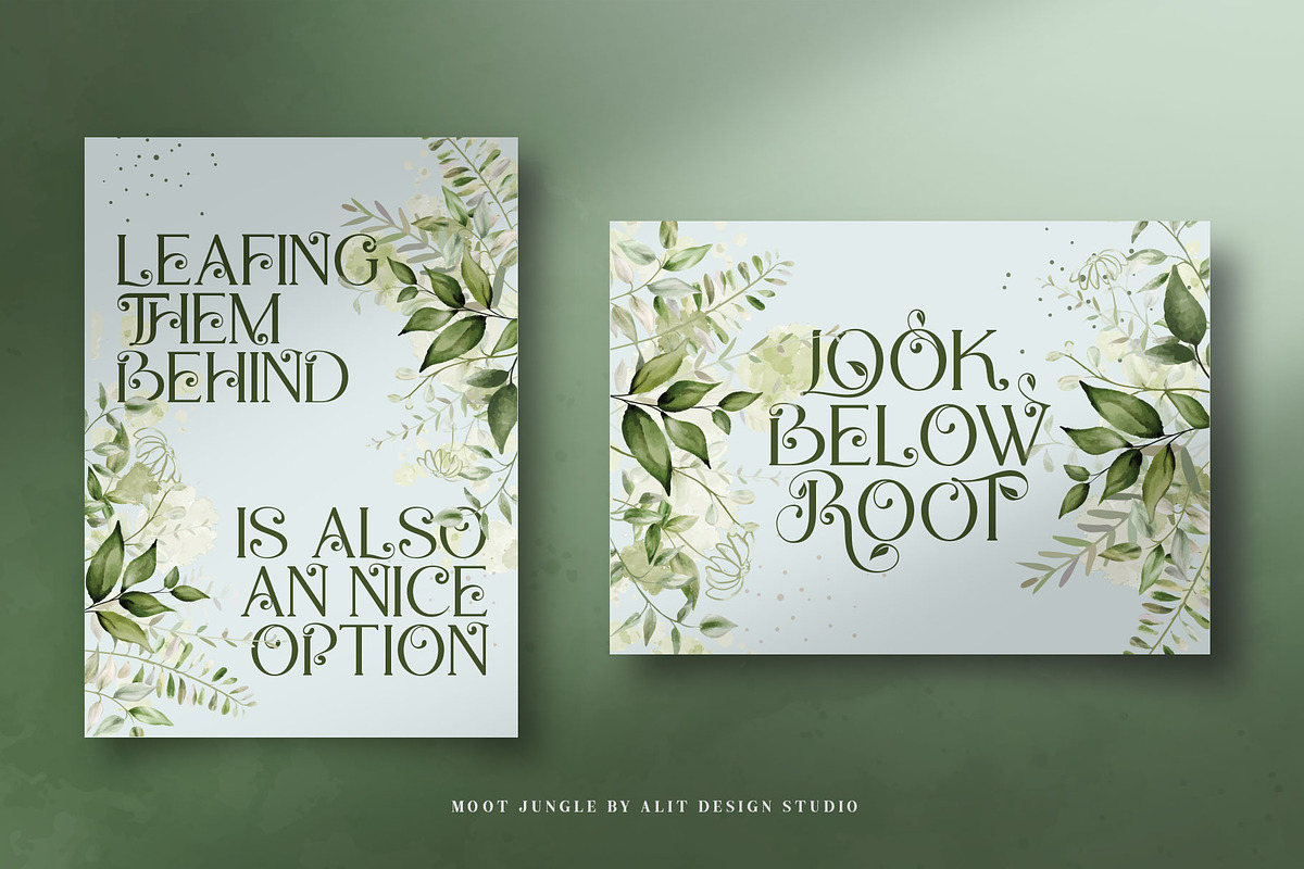 The Moot Jungle Nature Typeface, a Serif Font by alit design (Photo 8 of 15)