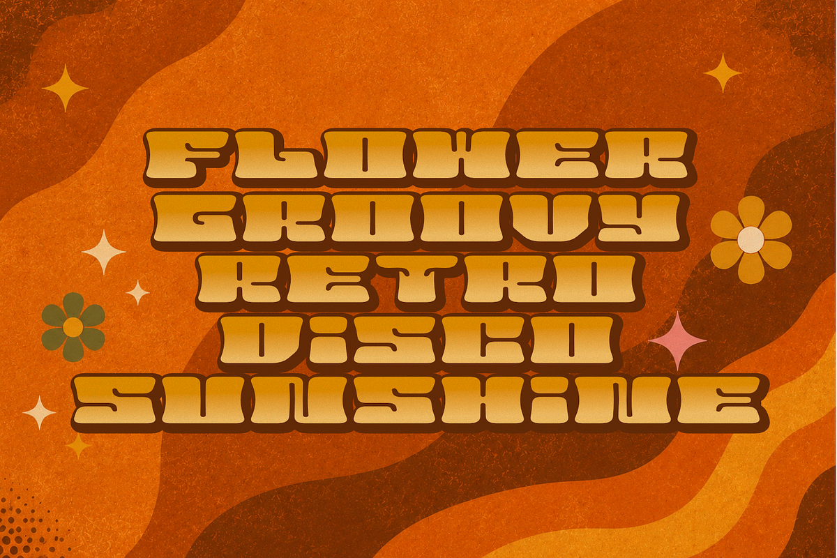 Mondigo-Retro Groovy Font, a Sans Serif Font by Linecreative (Photo 4 of 5)