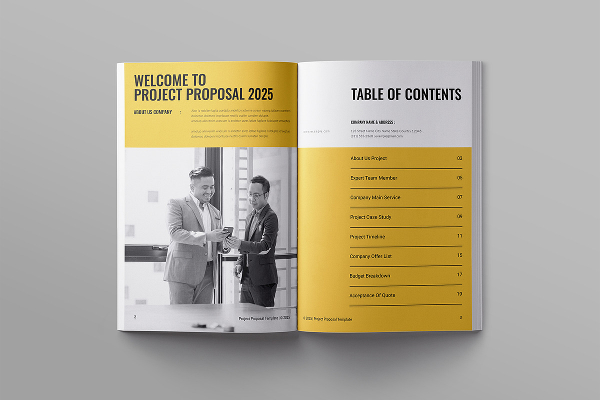 Project Proposal Brochure Template, a Brochure Template by ElvinPrint