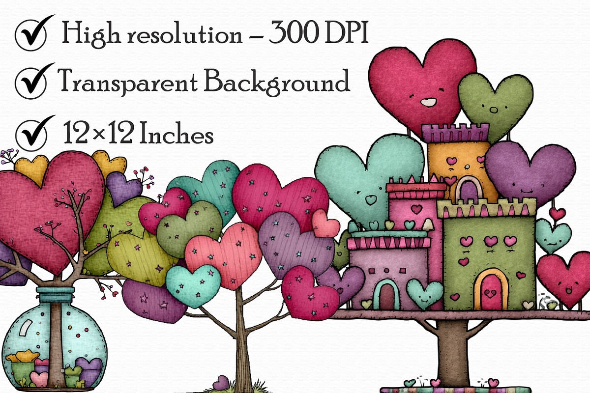 Whimsical Valentines Day Heart Tree, an Illustration by Libby Wishes (Photo 7 of 7)