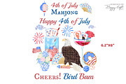 4th of July Mahjong cocktails, a Decorative Illustration by TheHappyGiftArt (Thumbnail 7 of 10)