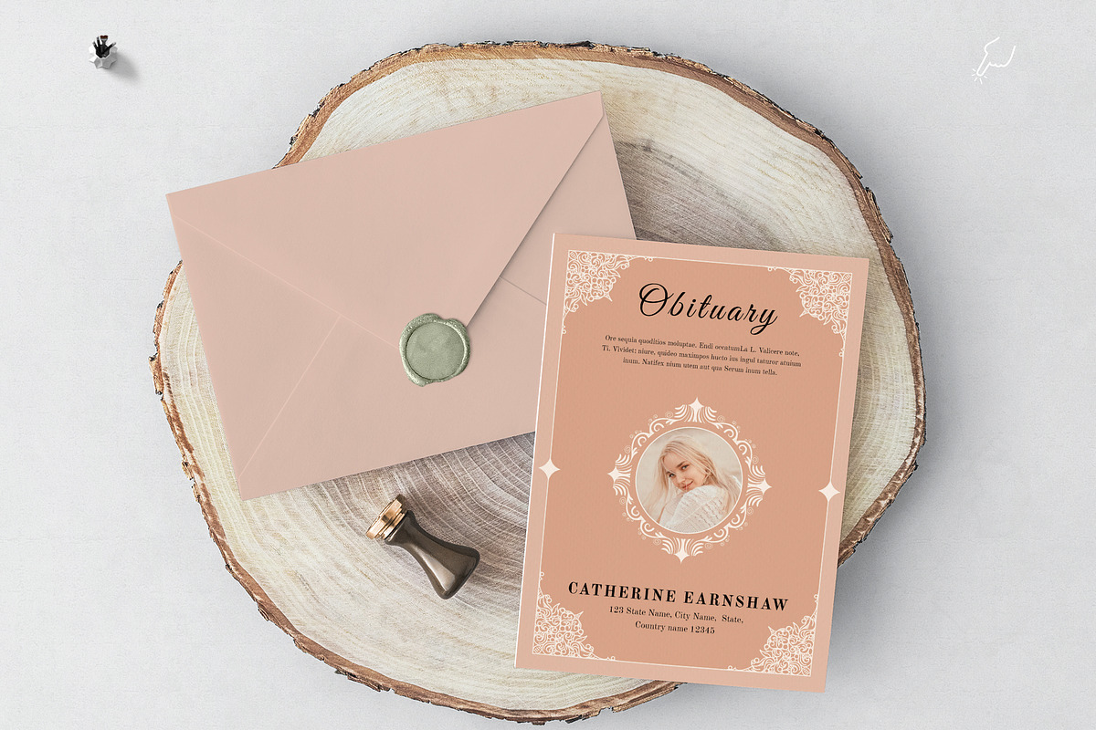Elegant Funeral Program Template preview 2