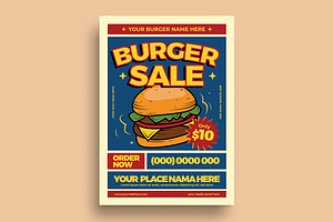 Classic Burger Promotion Flyer, a Flyer Template by megarez