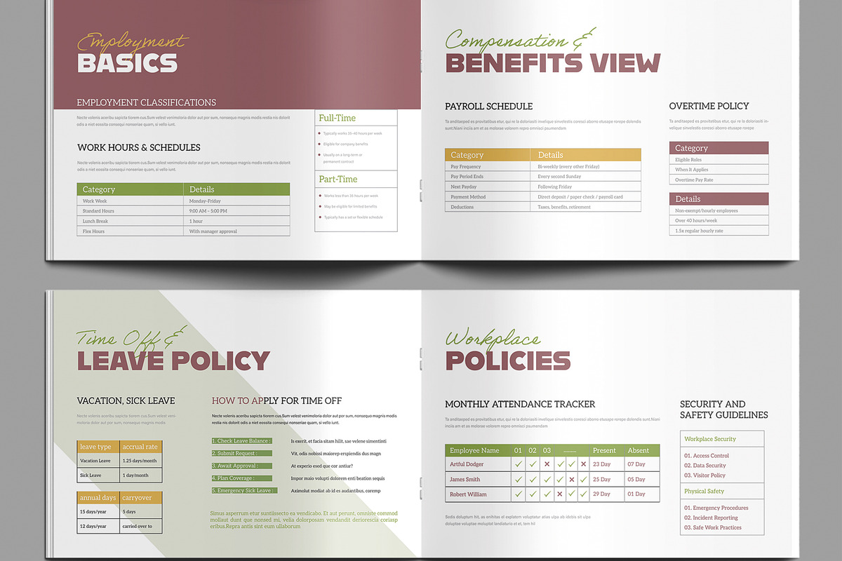 Editable Human Resources Handbook preview 4