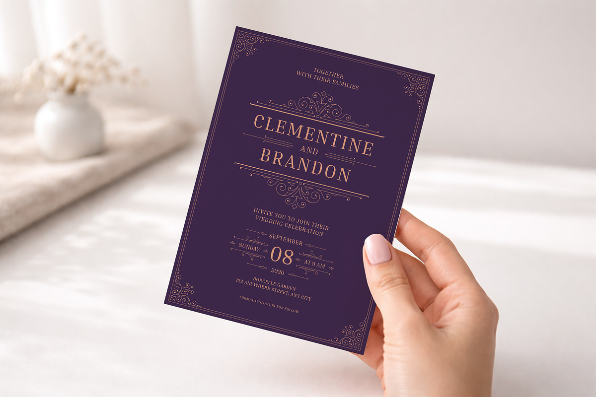 Wedding Invitation Canva Template, an Invitation Template by Vasya Kobelev (Photo 5 of 7)