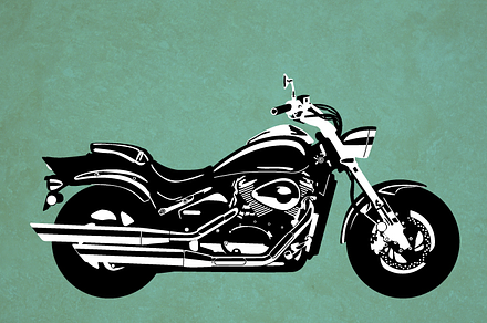 V-Twin Engine Cruiser Vector