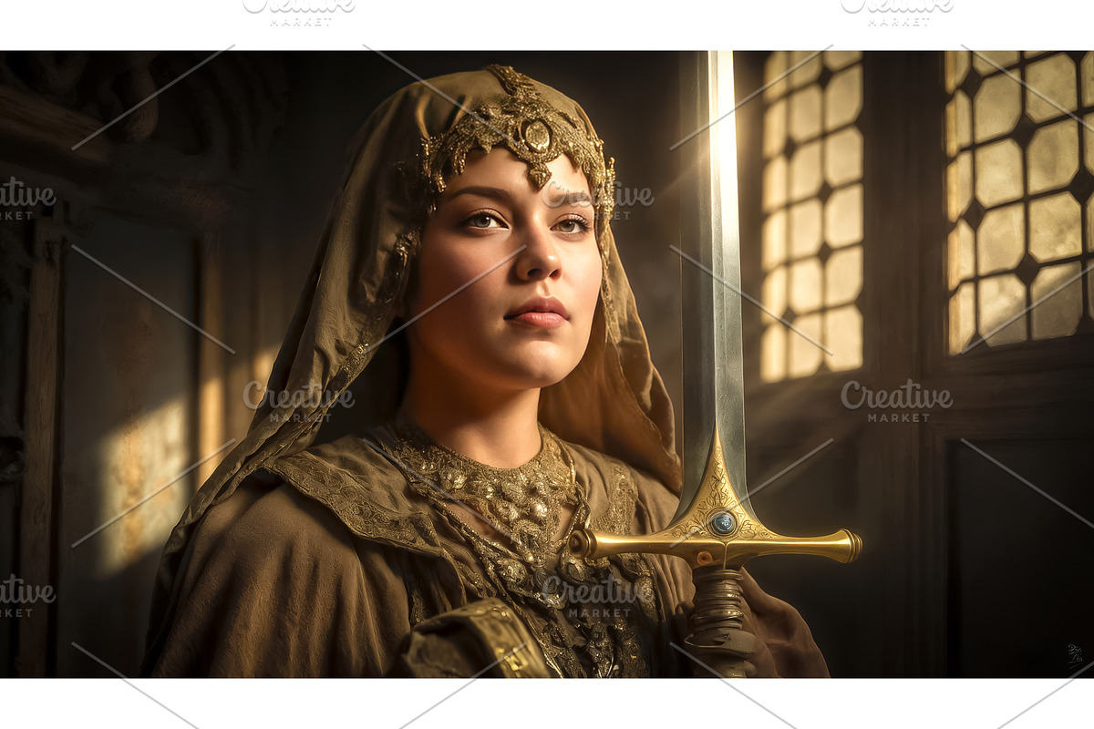 A high-born medieval princess is, a Graphic by TatsianaSalauyova