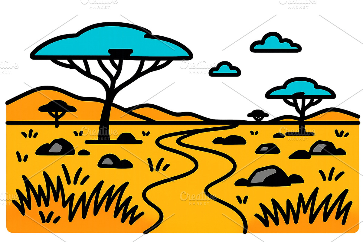 Colorful vector illustration of a, an Illustration by ZinetroN