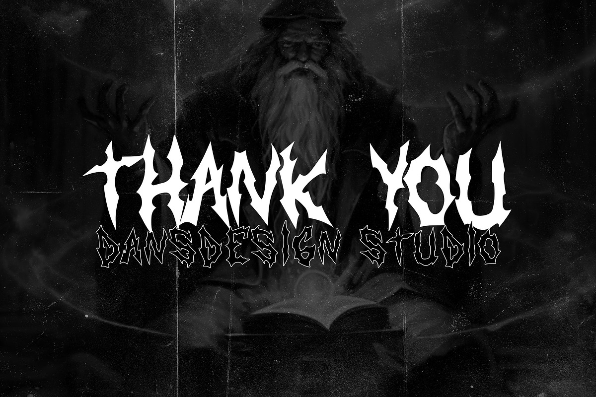 Blackened Rumbling Black Metal Rough, a Blackletter Font by dansdesign (Photo 12 of 12)