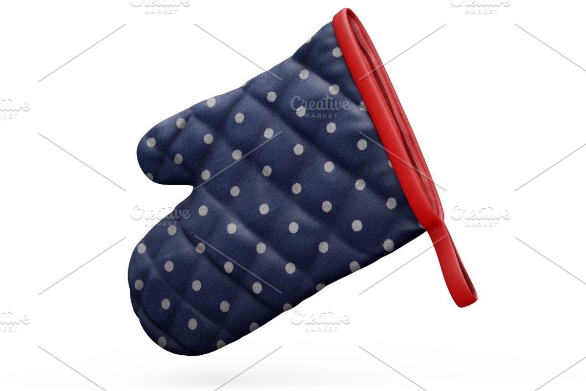 Quilted Oven Mitts Mockup, a Household Mockup by PixelMockup (Photo 3 of 17)