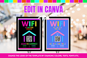 WiFi QR Code Sign - Neon, a Stationery Template by SunshineStudioBoutique (Thumbnail 4 of 10)