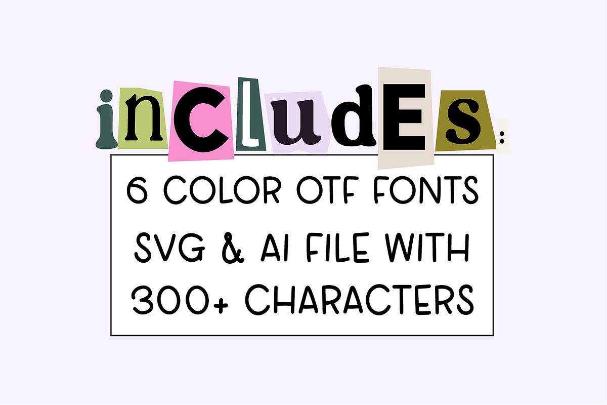 RANSOM CUTOUTS Font and SVG Letters, a Sans Serif Font by Blush Font Co. (Photo 6 of 7)