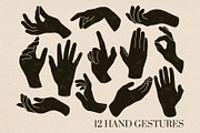 CELESTIAL TEXTURED HANDS SILHOUETTES, an Object Graphic by Creativemaker (Thumbnail 2 of 10)