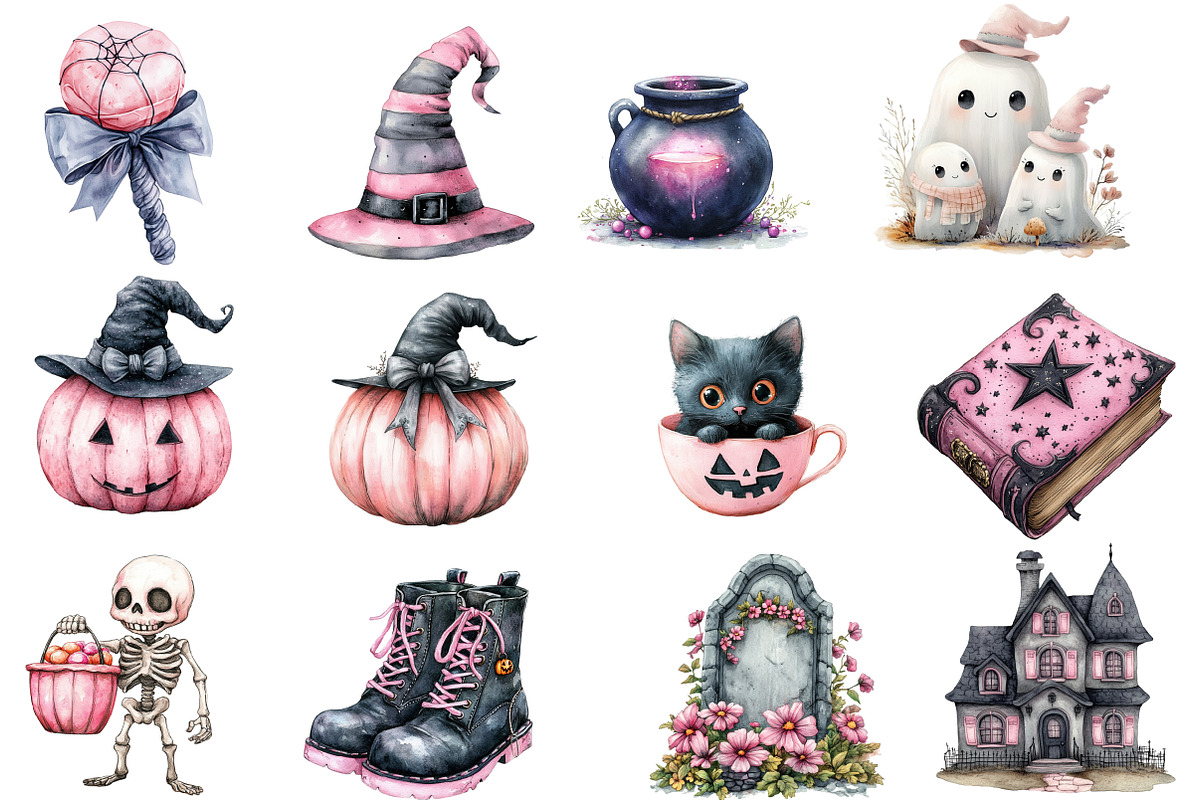 Halloween Clipart. Cute Halloween, an Illustration by Designworld (Photo 4 of 5)