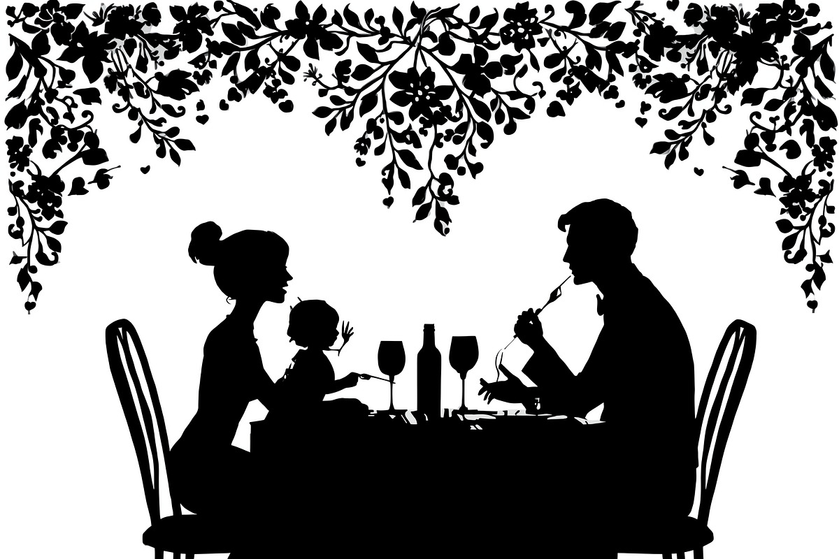 Minimalist family eating dinner, an Illustration by Amazin_art (Photo 9 of 17)