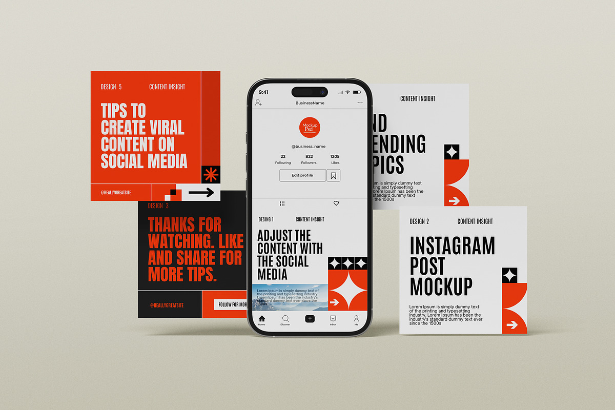 Instagram Post Mockup, an iPhone Mockup by Difa Design (Photo 6 of 6)