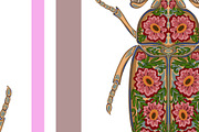 Floral folk art bugs Vector, a Pattern Graphic by NayaChu (Thumbnail 4 of 7)