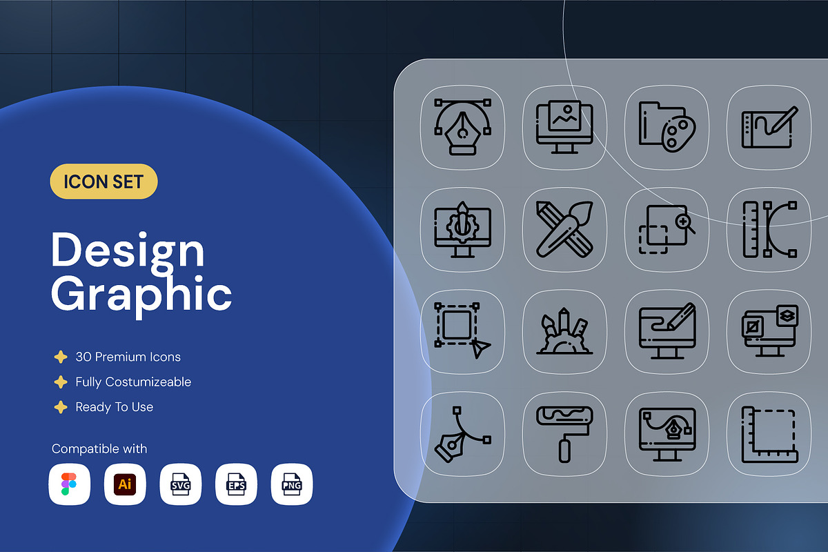 Design Graphic Icon, an Outline Icon by Nathaya Studio (Photo 1 of 2)