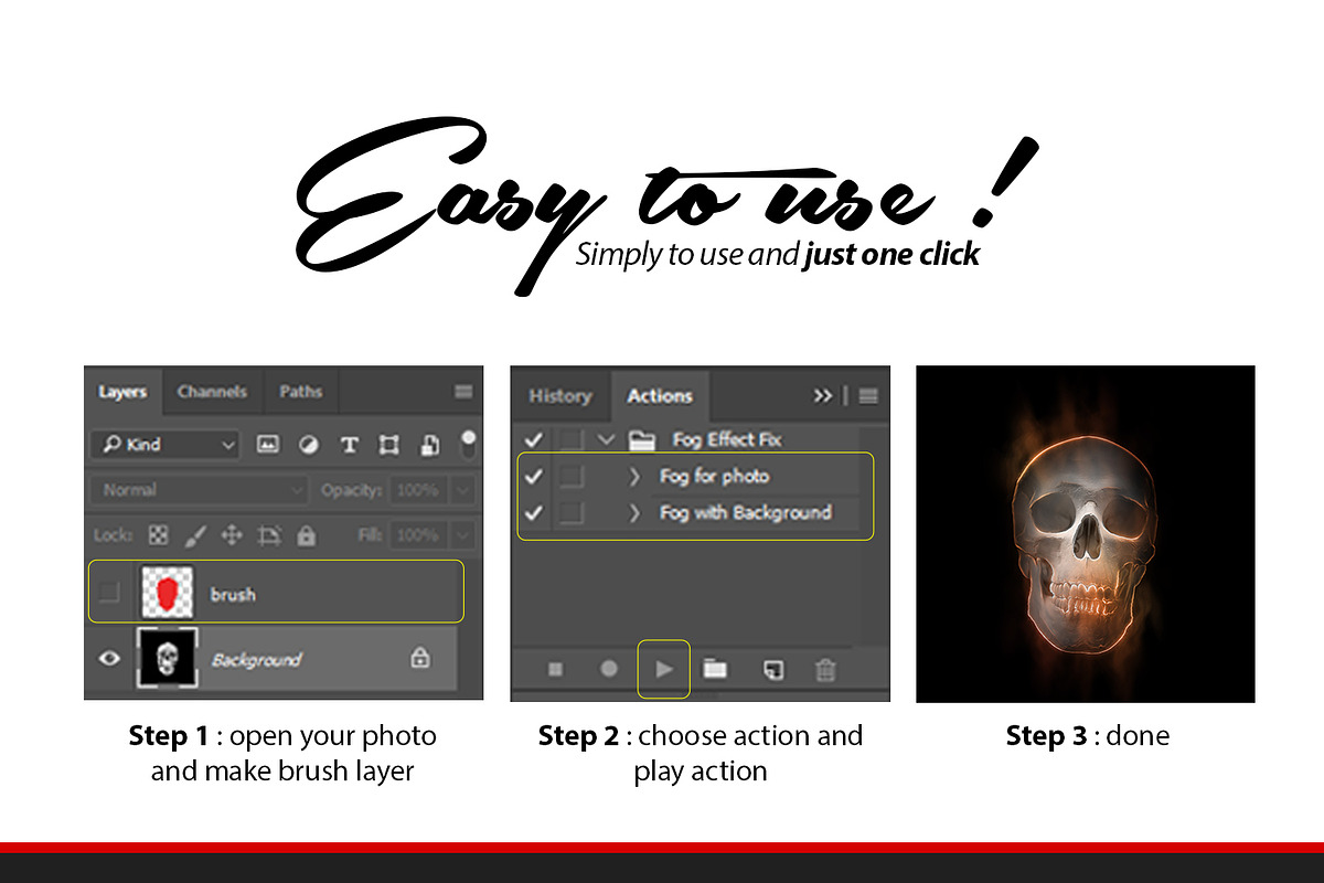 Smoke Effect Photoshop Action, an Action Add-On by yantodesign (Photo 2 of 11)
