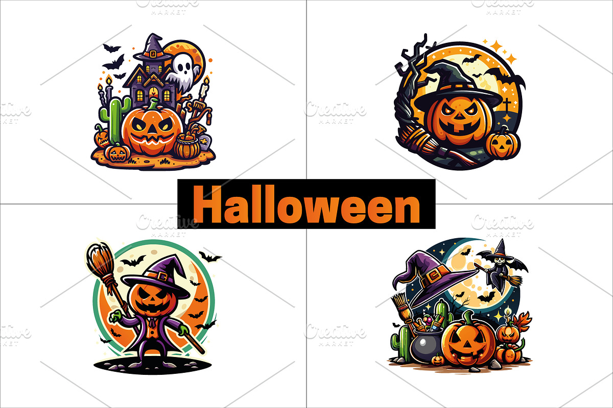 Halloween Logo Mascot Illustration, a Branding & Logo Template by Vectorium Studio (Photo 1 of 5)