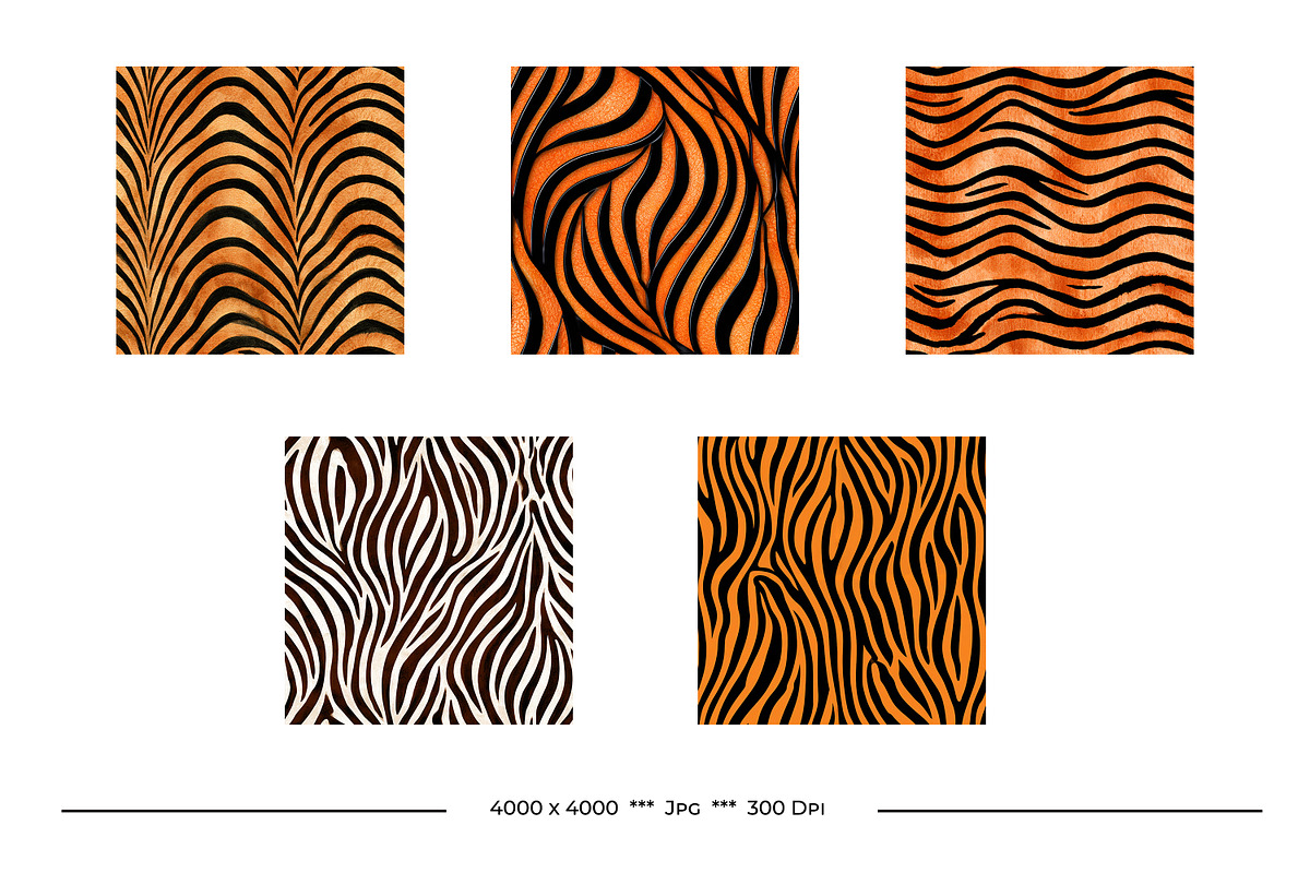 Tiger Print Retro Art Designs, a Pattern Graphic by karenfoleyphoto (Photo 7 of 7)